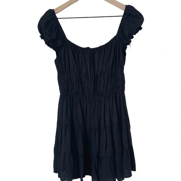 Lulus Good As New Black Cap Sleeve Tiered Mini Dress
Size S - Picture 5 of 9